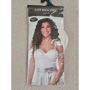 Sleek White. Corset, Adult L/XL